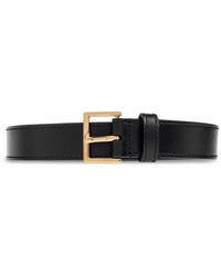 Versace - Logo-Buckle Leather Belt - Lyst
