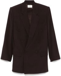 Saint Laurent - Silk Crepe Blazer - Lyst