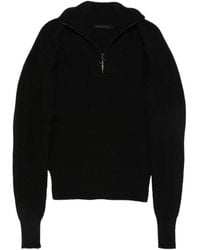 ALAINPAUL - Quarter-Zip Ribbed-Knit Sweater - Lyst