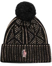 Moncler - Pom-Pom Intarsia-Knit Beanie Hat - Lyst