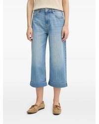 Benetton - Turn-Up Wide-Leg Jeans - Lyst