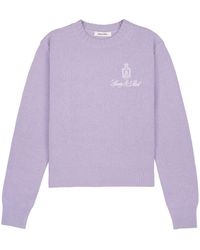 Sporty & Rich - Embroidered-logo Cashmere Jumper - Lyst