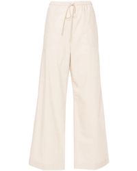 TOTEME - Straight-Leg Drawstring Cotton Trousers - Lyst