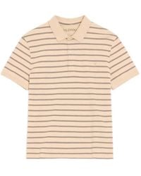 Valentino Garavani - Cotton Piqué Polo With Vgold Stripes - Lyst