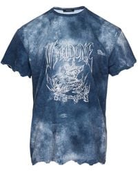 we11done - Trompe L'Oeil Distressed Graphic-Print T-Shirt - Lyst