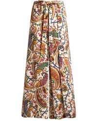 Etro - Ivory Palazzo Trousers - Lyst