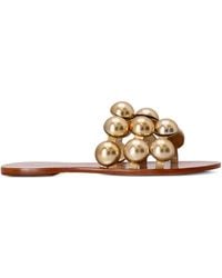 FARM Rio - Beads-Embellished Leather Sandals - Lyst
