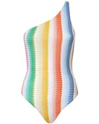 Missoni - Gestreept Asymmetrisch Badpak - Lyst
