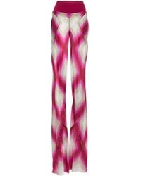 Rick Owens - Abstract-Print Flared Trousers - Lyst