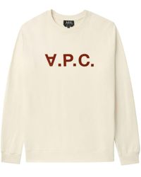 A.P.C. - V.P.C. logo-print cotton sweatshirt - Lyst