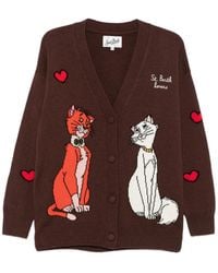 Mc2 Saint Barth - Cardigan mit Katzen-Intarsie - Lyst