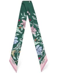 Lancel - Floral-Print Silk Headband - Lyst