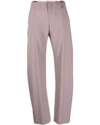 Ssheena - Layered-Waistband Straight-Leg Trousers - Lyst
