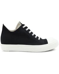 Rick Owens Oversized-Tongue Sneakers in Black for Men | Lyst UK