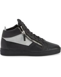 Giuseppe Zanotti - Kriss Leather Mid-Top Sneakers - Lyst
