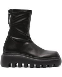 Vic Matié - Saudi Embossed-Logo Ankle Boots - Lyst