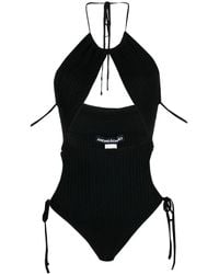 ANDREADAMO - Ribbed-Knit Cut-Out Bodysuit - Lyst