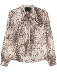 Givenchy - Leopard-Print Silk Blouse - Lyst