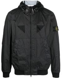 Stone Island - Compass-patch Hooded Jacket - Lyst