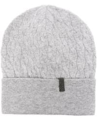 Brunello Cucinelli - Cable-Knit Beanie Hat - Lyst