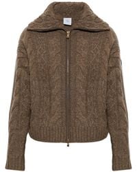 Bogner - Lotta Cable-Knit Zip-Up Cardigan - Lyst