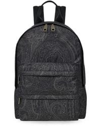 Etro - Nylon Backpack With Arnica Motif - Lyst