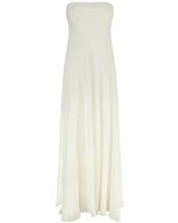 Giovanni bedin - Off-The-Shoulder Silk Dress - Lyst