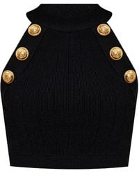 Balmain - Top con detalle de botones - Lyst