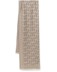 Liu Jo - Sciarpa Con Frange E Logo - Lyst
