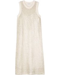 Peserico - Foiled open-knit dress - Lyst