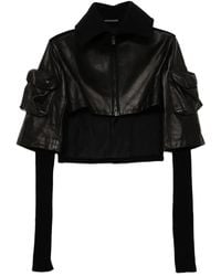Yohji Yamamoto - Horse Suede Ribbed Sleeves Jacket - Lyst