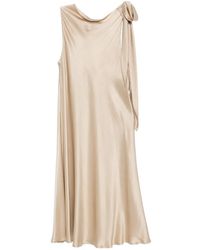 Antonelli - Bow-Detail Cowl-Neck Midi Dress - Lyst