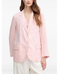 Benetton - Notched Lapel Button Blazer - Lyst