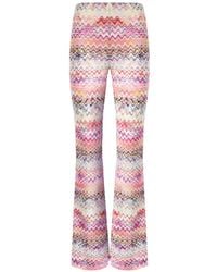 Missoni - Zigzag-Knit Flared Trousers - Lyst