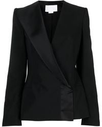 Genny - Single-Breasted Asymmetric-Lapel Blazer - Lyst