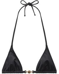 Versace - Haut De Bikini À Logo Brodé - Lyst