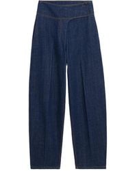 Ami Paris - Cotton Wrapped Belted Ballon Fit Jeans - Lyst