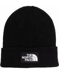 The North Face - Box Logo-Patch Ribbed Beanie - Lyst