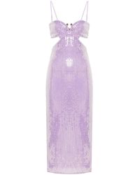 Patrizia Pepe - Abito Essential Midi Con Paillettes - Lyst