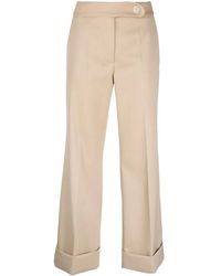 Lanvin - Pantalon Court En Laine À Taille Mi-Haute - Lyst
