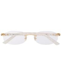 Cartier - C Décor Rimless Oval-frame Glasses - Lyst