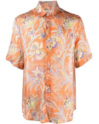 Etro - Printed Silk Shirt - Lyst