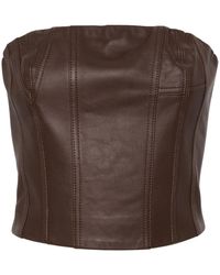 Amiri - Bustier-Style Leather Top - Lyst