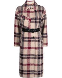 Isabel Marant - Double-breasted Checked Coat - Lyst