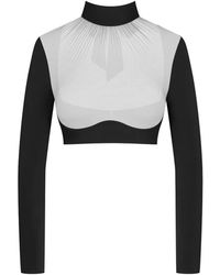 Scandale - Nuit Fauve Tulle-Panelled Top - Lyst