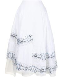 Ermanno Scervino - Embroidered A-line Skirt - Lyst