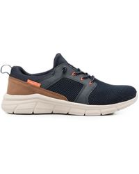 Bugatti - Mesh-Panelled Lace-Up Sneakers - Lyst