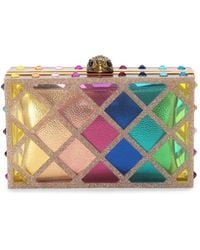 Kurt Geiger - Crystal Quilt Box Clutch - Lyst