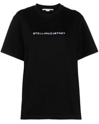 Stella McCartney - Katoenen T-shirt Met Logoprint - Lyst