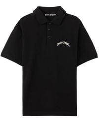Palm Angels - Curved Logo Polo Shirt - Lyst